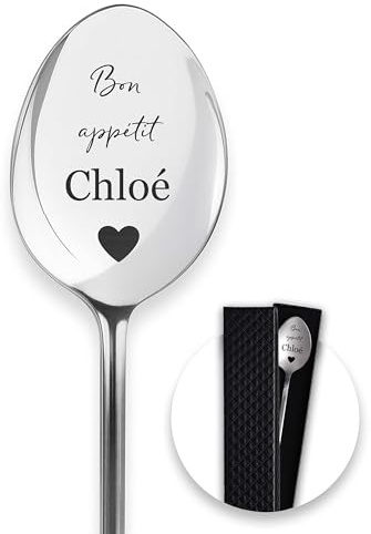 LAUBLUST Cuillère à dessert personnalisée avec texte | Cuillère à café gravée – Cadeau pour anniversaires & fêtes | Cœur – Cuillère à céréales comme cadeau pour la famille, les amis et les collègues