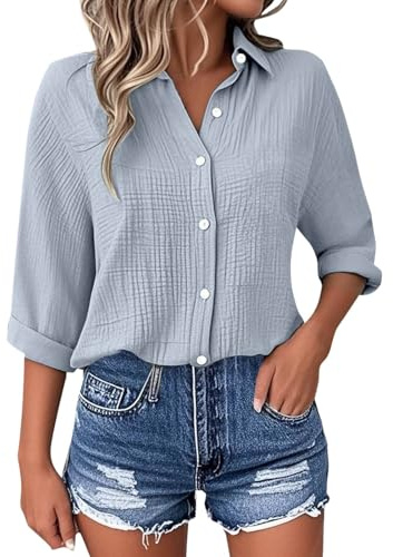 Camicia Lunga Lino Donna Camicia Maniche Lunghe Blusa Estiva Elegante In Bianca Manica T Short Cotone Camice Bianco Maglia Per Leggings Top Rosa Corte Maglietta Shirt Di Sangallo 4Xl Verde Corta
