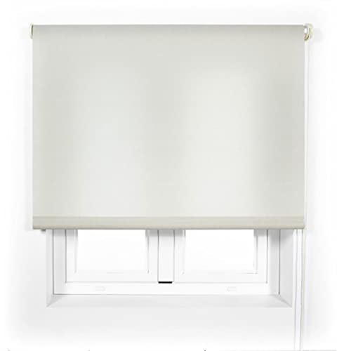 Acomoda Textil - Estor Translucido Liso de Fácil Instalación. Persiana Enrollable para Ventanas y Puertas (Beige, 80x180 cm)