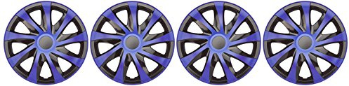NRM KO251 Radzierblende Draco CS, Schwarz/Blau, 15 Zoll, 4er Set