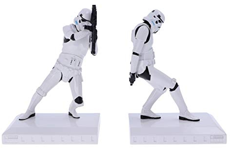 Nemesis Now Offiziell lizenzierte The Original Stormtrooper-Buchstützen-Figuren, Harz, weiß, 18.5cm