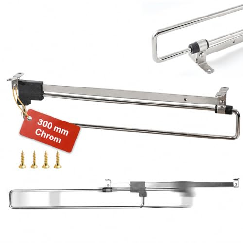 ALUSFERA Ausziehbare Kleiderstange - Kleiderbügelhalter Ausziehbar aus Metall - Schrankstange Verstellbar für Platzersparnis und bessere Zugänglichkeit