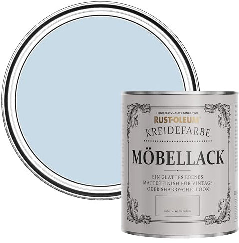 Rust-Oleum Shabby Chic hellblau Vintage Kreidefarbe für Möbel, wasserbasiert, geruchsarm - Blauer Himmel 750ML