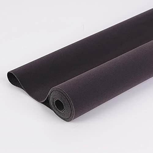 TAAL Selbstklebend Samtstoff Beflockter Stoff 100cmx148cm Für Schubladeneinlagen Schmuckkästchen-Filzeinlage Solide Farbe Filz-Tapete DIY Filzstoff Nähen Kunsthandwerk(Color:4black Gray)