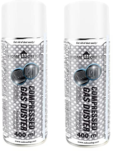 AABCOOLING Home&Office Compressed Gas Duster 2X 400ml - K2, Botella de Aire Comprimido, Limpiar PC, Fotografía y videocámaras, Limpia Polvo, Packs de Limpieza, Electrónica, Limpieza