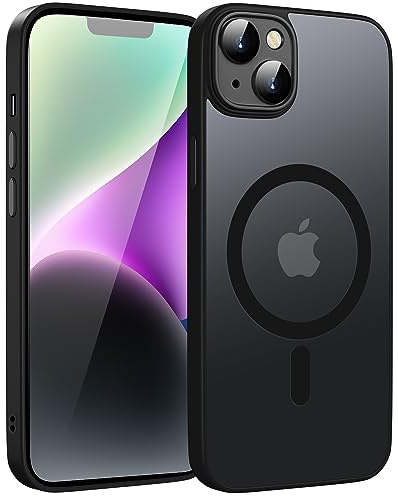 KPPIT for iPhone 14 case Compatible with MagSafe,Black | Compatible with MagSafe,Translucent Matte,Slim Shockproof