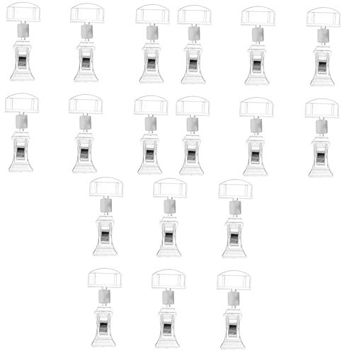 EXCEART 18 Stk Werbemappe Aus Acryl Klare Clips Klarer Visitenkartenhalter Drahthalter Für Kabel Banner Clips Für Immobilienschilder Aufkleberetiketten Drehbar Lebensmittel Rotieren Kreide