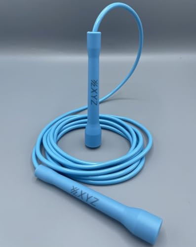 XYZ X1 Cardio Fitness 10ft Adjustable Speed Rope - Skipping, Jump, Boxing, Boxers, MMA, Fitness, Martial Arts, Skip, Speedrope (Light Blue)