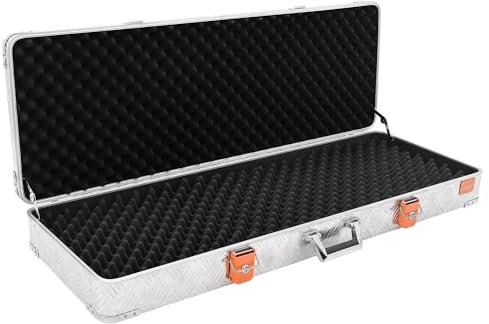 Alubox Gewehrkoffer Länge wählen 84cm 117cm 135 cm Langwaffenkoffer Guncase Silber Musikintrumenten Aufbewahrung - Hartschale - wasserdicht - abschließbar