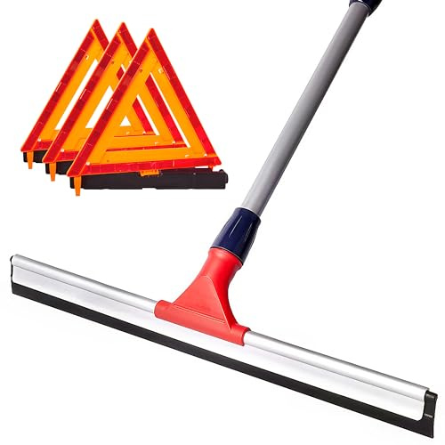 DSV Standard Professional Floor Squeegee 24'' and Warning Triangle DOT Approved