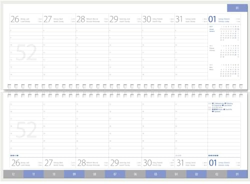Güss Tischquerkalender 30x10cm 1W. = 2S. mit Register