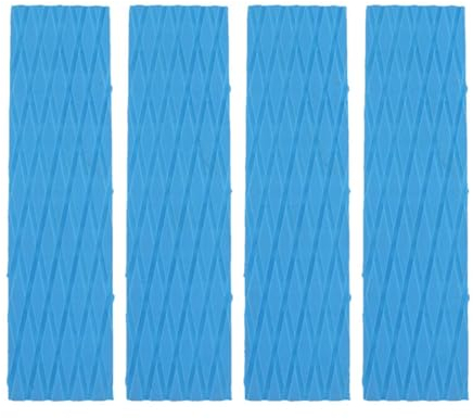 Ronyme 4-teilige Surfbrett-Traktionspads, Bootsdeck-Platte, rutschfeste Bootsbodenmatte, Eva-Deck-Griffpad für Skimboard-Skateboard, Hellblau