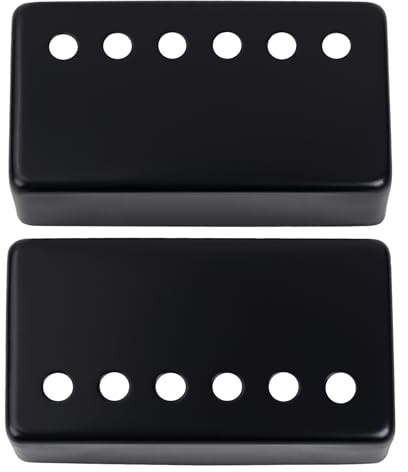 Banworks Metall Humbucker Abdeckungen für E-Gitarre Pickup Abdeckungen 52mm (2.047) | Bridge Humbucker Pickup Abdeckungen für Epiphone EPI/SQ/IBZ/PRS E-Gitarre Packung mit 2 JT/SYQG-03 Schwarz