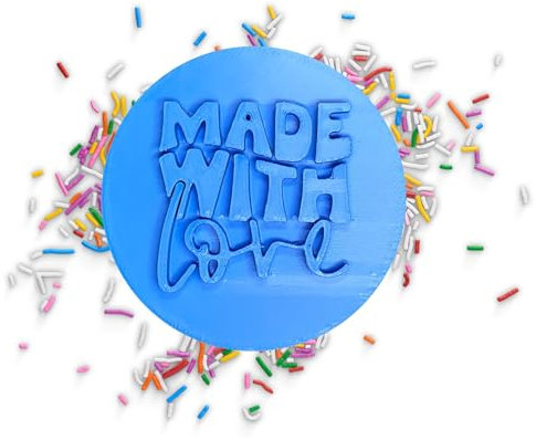 Made with Love Embosser/Stamp for Fondant, Icing, Cupcake, Cake, Cookie, Decoration