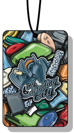 My Detailing City Albero profumato di cocco | Deodorante per ambienti | Albero magico con profumo di cocco di lunga durata | Gancio per auto