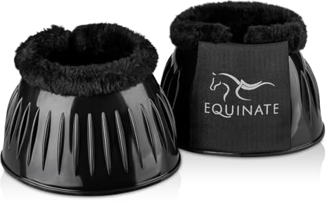 Equinate Hufglocken Avery aus PVC mit synthetischem Lammfell M