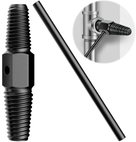 Extractor de Tornillos de Doble Cabeza, Extractor de Tornillos, Herramienta de Extracción para Mangueras de 1/2 Pulgadas, 3/4 Pulgadas, Grifo de Válvula