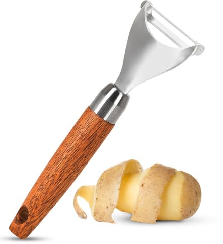 Potato Peeler Vegetable Peeler, Premium Wood, Stainless Steel Speed Peeler Potatoes Good Grip Peeler Y Shaped Multifunctional Peeler for Kitchen,Vegetable peelers for Kitchen