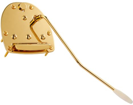 Electric Guitar Tremolo System Bridge Vibrato Tailpiece with Whammy Bar Tremolo Arm for Jaguar/Jazzmaster with Lock Button Gold