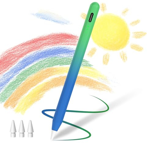 MEKO Kinder Stift für Apple iPad 2018-2026, 15 Min. Schnellladung, magnetisch