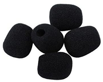 Mikrofon Windschutz 10 Stück für Lavalier Ansteckmikrofone Schwarz | Hochdichtes Schaumstoff, Belüftung für Aufnahme im Studio, Passend für Lapel Mic