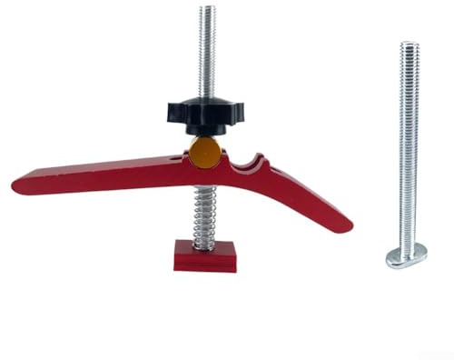 Placa de presión de sujeción con ranura en T, herramienta de carpintería de aleación de aluminio para fijación de pista en T, compatible con sierras de mesa y bancos de trabajo, 120 x 156 mm