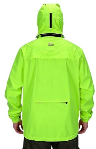 KEMIMOTO Fahrrad Regenjacke Herren, 10.000mm Wasserdicht & 8.000g Atmungsaktiv, Radjacke mit Patentierter 180° Rotations-Kapuze, Doppelter Windleiste, Packbare Regenbekleidung für MTB Rennrad Pendeln