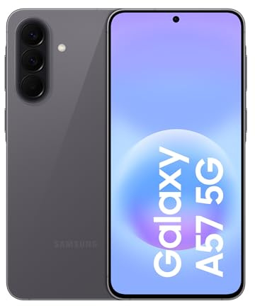 Samsung Galaxy A57 5G, 256GB, Móvil Fino con IA, 8GB, Gran Angular 50MP, Autonomía 2 Días, Batería 5000mAh, IP68, Garantía del Fabricante 3 Años + 1 Año Extra, Color Gris (Versión Española)
