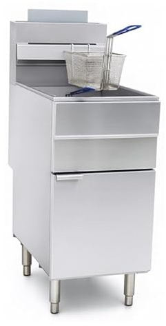 Friteuse Gaz Professionnelle sur Pieds 23L – 13,5 kW – LPG/NG – Inox – Double Panier