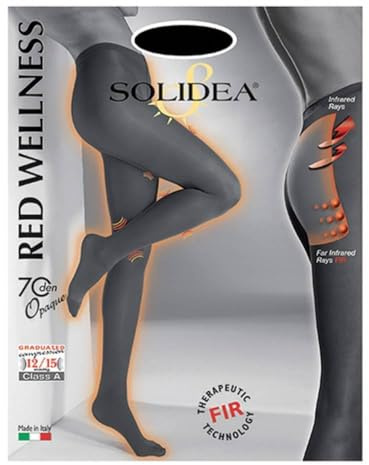 Red Wellness 70 FIR blickdichte Stützstrumpfhose 12-15 mmHg Gr. 9 Jahre, schwarz