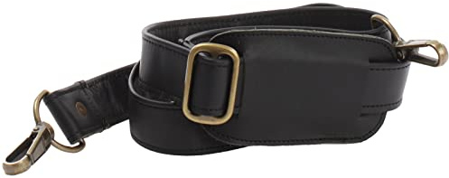 LECONI breiter Trageriemen Echt Leder Schulterriemen breiter Schultergurt für Taschen Umhängegurt längenverstellbar 3,5x150cm LEC-R3