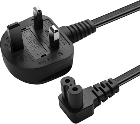 2 Pin Mains Power Lead Fig Figure 8 Cable IEC C7 Compatible with PS4 PS5 Xbox Samsung Toshiba Panasonic JVC Philips LG Sharp Sony TV Canon Pixma HP Brother Asus Toshiba Charger UK Wall Cord 1.8M