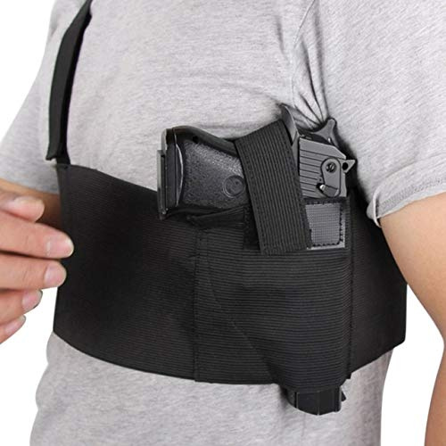 Gexgune Tactical Verstellbares Bauchband Taille Pistole Holster Gürtel Gürtel (3 Größen optional)