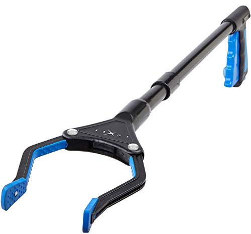 Grabber Reacher Tool - Latest Version Luxet 19 Inch Long Steel Foldable Pick Up Stick - Strong Grip Magnetic Tip - Heavy Duty Trash Picker Claw Reacher Grabber Tool for Elderly Wheelchair Mobility Aid