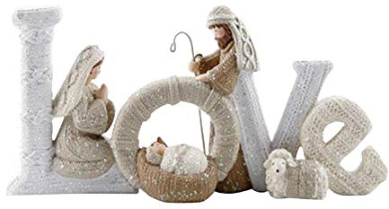 Nativity Set | Figuras Para Belenes De Navidad De Resina - Exquisita Decoración De Letras Inglesas