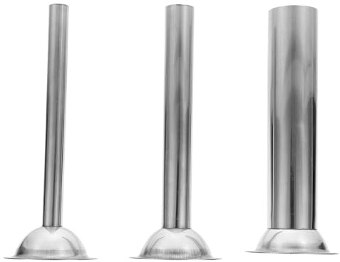 DOITOOL Sausage Stuffer Tubes Set Stainless Steel Meat Filling Tools Sausage Funnel for Homemade Making Kitchen Gadget Size 5-2.24In Diameter Filler Tubes 3 Pack
