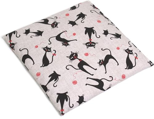 Rapssamenkissen 19x19cm Katze-Mimi - Körnerkissen klein, als Wärmekissen & Kältekissen