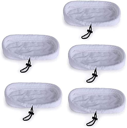 5 Pack Mop Spare Cloth White Pads To Fit 70495 720020 720021 720022 720023 720502 Steam Cleaner/Replacement Microfibre Steam Mop Cloth Pads