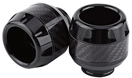 Qiilu Rahmen Schieber Sturzpads Motorrad, 1 Paar Gabel-Rahmenschützer Motorrad Schieberegler Sturzschutz Carbon Rahmenschützer für die Vorderradgabel (Links & Rechts)