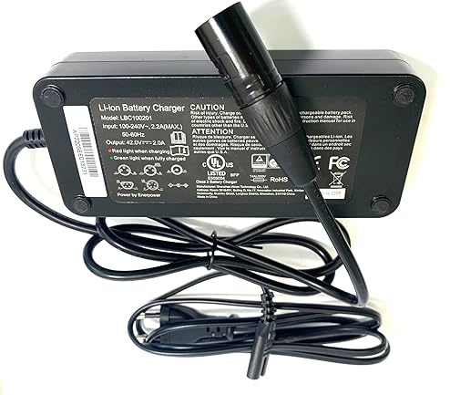 Enerpower Li-Ion Ladegerät 42V für Raleigh Leeds Dover Stoker Impulse System mit Akku 36V-37V XLR-4 2A
