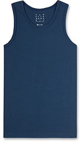 Sanetta Jungen-Unterhemd Blau | Hochwertiges und nachhaltiges Unterhemd für Jungen aus Bio-Baumwolle. |Unterwäsche für Jungen