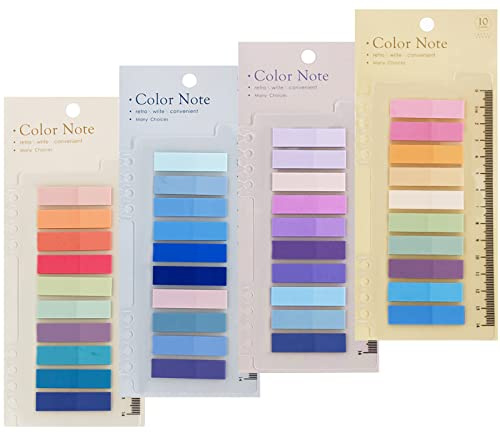 Lukinuo Sticky Tabs 800pcs Strip Index Tabs Page Markers Book Tabs Note Tabs Colorful Tabs Page Tabs Book Flag Beschreibbare Seite Haftnotizen mit Lineal für Seitenmarkierungs-Klassifizierungsdatei
