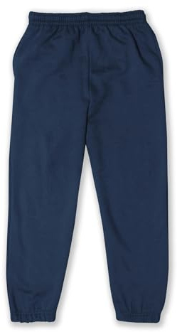 D&H CLOTHING UK barn pojkar flickor joggingunderdel barn fleece joggingbyxor PE skola jog byxor träningsoverall byxor 7 färger, 3 till 13 år, Marinblått Xsp, 12-13 Years