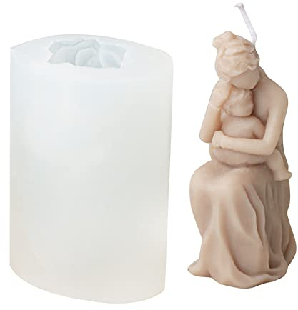 Stampo per candele 3D con mano madre angelo ragazza, stampo per candele in silicone al cioccolato fai da te, per festa della mamma, Natale, regali di compleanno B