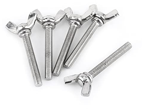 5 Stück M6 DIN316 Daumen-Schmetterlings-M6-Flügelschraube 60 Mm, M6-Flügelmutter-Schraube M6-Rändelschraube M6-Flügelschraube Flügel-Handschrauben Bolzen (M6*40mm)