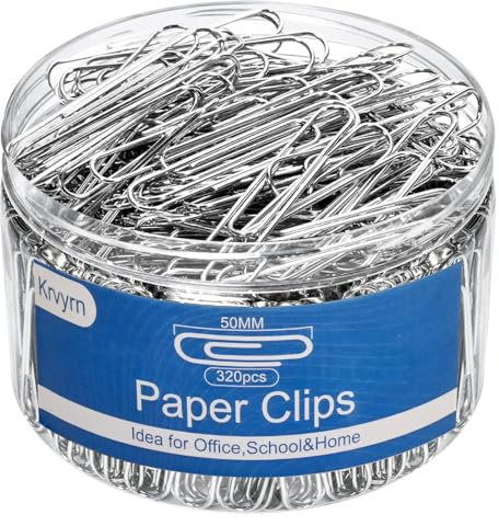 Jumbo Paper Clips,Large PaperClips,320 Pcs Paperclip,Extra Large Paper Clips for Paperwork,Home, School and Office Supplies.