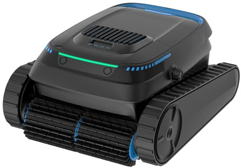 AIRROBO Cordless Robotic Pool Cleaner for Inground & Above Ground Pools, Smart Zigzag Navigation, Floor, Wall & Waterline Cleaning, 5000 GPH