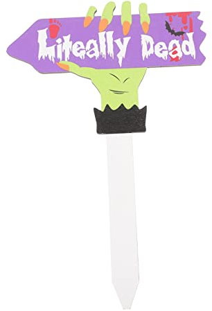 Supvox 4stücke Halloween Holzstecker Deko Für Garten Gruselige Gartenzeichen Für Halloween-feiern Langlebig Und Dekorativ Für Außenbereich Und Gruselmomente