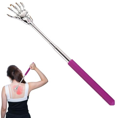 Rascador De Espalda Telescópico - Rascador De Espalda Extensible De Acero | Inoxidable En Forma De Mano | Masajeador De Espalda Portátil Para Adultos
