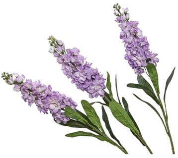 RGZFYH Flores 3 Flores Artificiales Lilas Grandes de 31 Pulgadas, Ramo Violeta Falso Realista, Tallos Lilas de Seda sintética para decoración del hogar, Boda, arreglo Floral Flowers